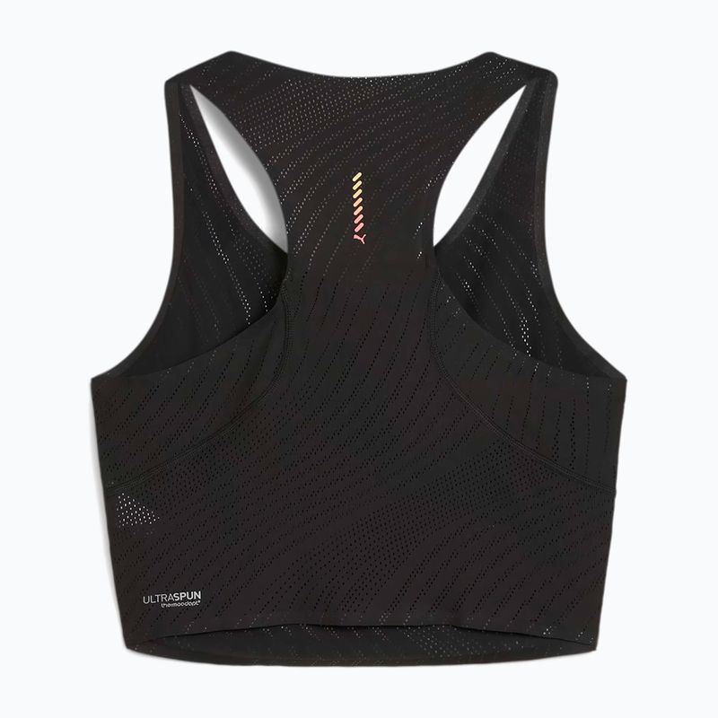 Top do biegania damski PUMA Run Ultraspun Crop puma black/ fireglow 2