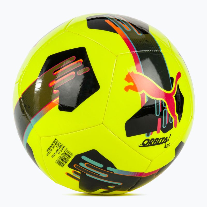 Piłka do piłki nożnej PUMA Orbita 7 MS lemon tonic/multicolor rozmiar 4 2