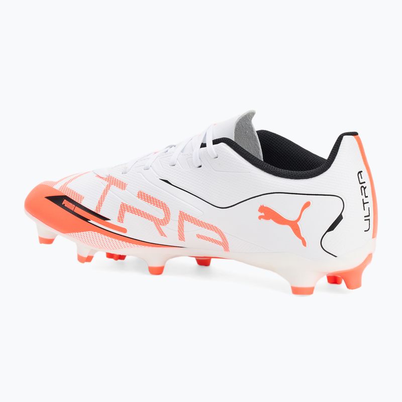 Buty piłkarskie PUMA Ultra 5 Play FG/AG puma white/puma black/glowing red 3