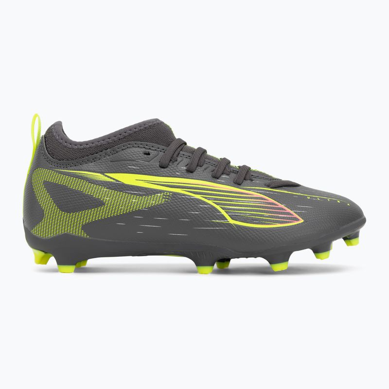 Buty piłkarskie dziecięce PUMA Ultra 5 Match FG/AG Jr matte aged silver/yellow alert/puma aged silver 2
