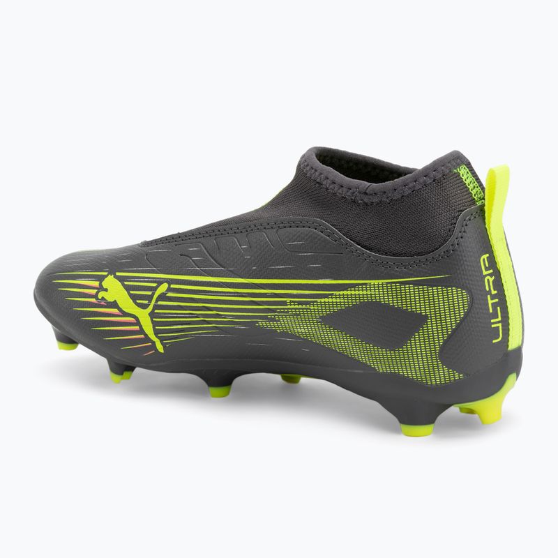Buty piłkarskie dziecięce PUMA Ultra 5 Match+ LL FG/AG Jr matte aged silver/yellow alert/puma aged silver 3