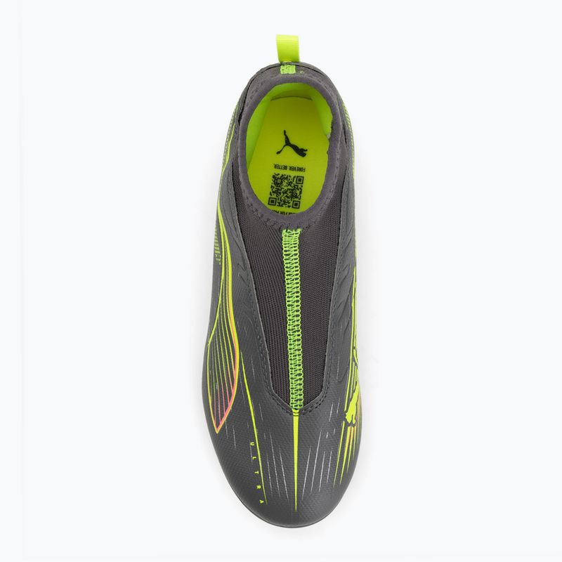 Buty piłkarskie dziecięce PUMA Ultra 5 Match+ LL FG/AG Jr matte aged silver/yellow alert/puma aged silver 5