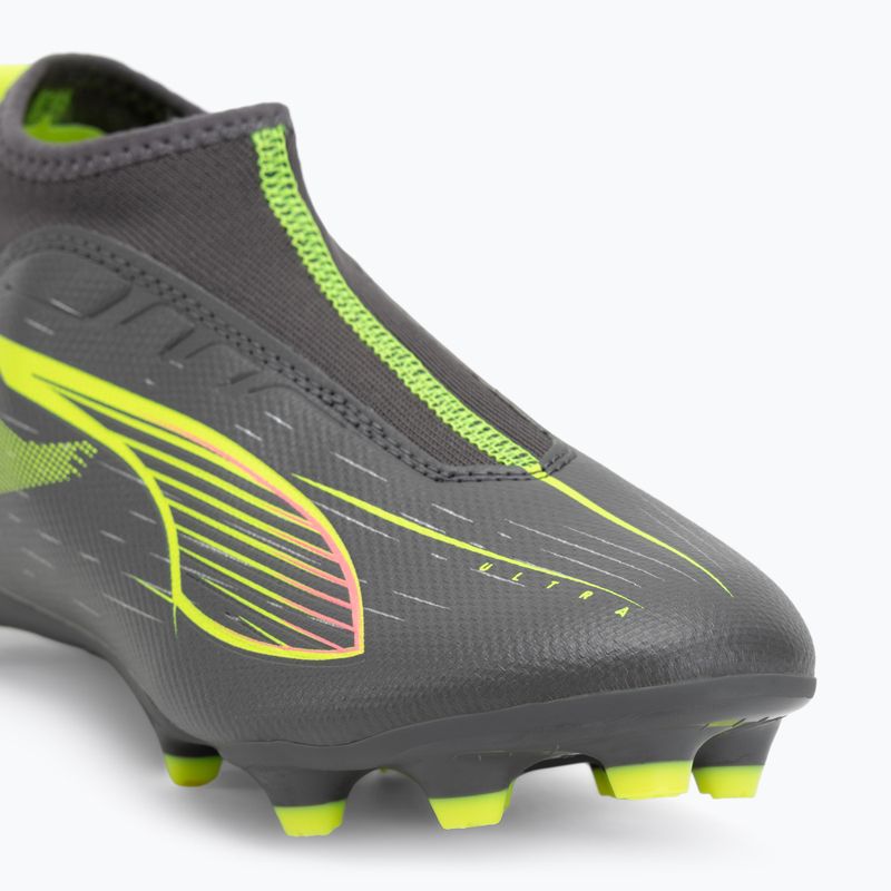 Buty piłkarskie dziecięce PUMA Ultra 5 Match+ LL FG/AG Jr matte aged silver/yellow alert/puma aged silver 7