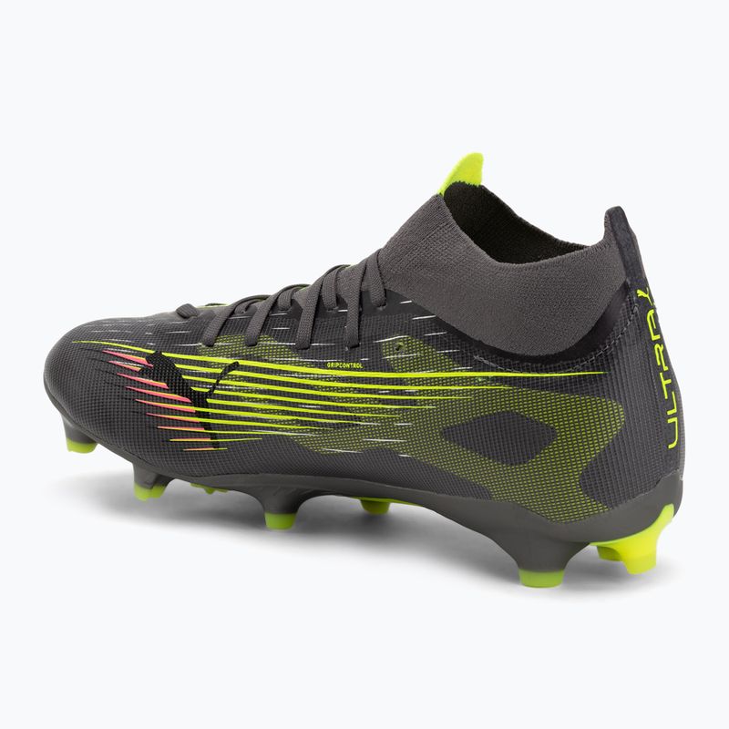 Buty piłkarskie męskie PUMA Ultra 5 Match+ FG/AG matte aged silver/yellow alert/puma aged silver 3