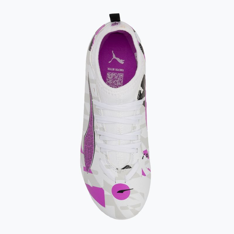 Buty piłkarskie dziecięce PUMA Ultra 5 Match Forever FG/AG Jr puma white/pure magenta/feather gray/puma black 5