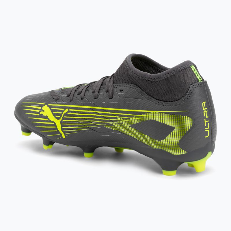 Buty piłkarskie męskie PUMA Ultra 5 Play+ FG/AG matte aged silver/yellow alert/puma aged silver 3