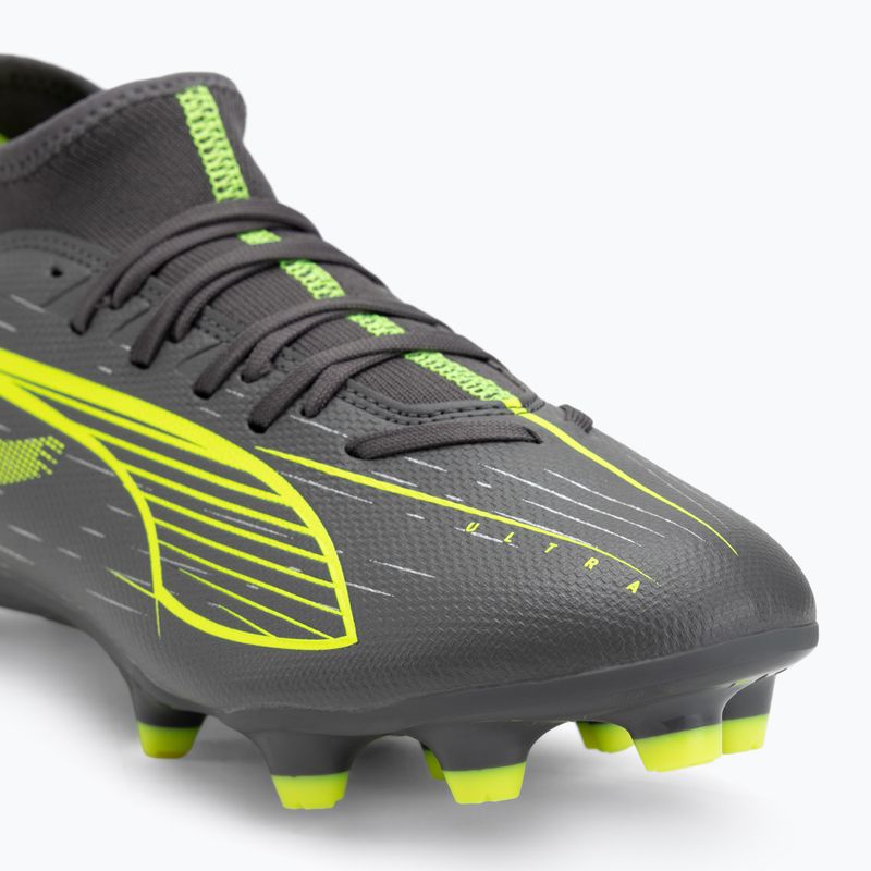 Buty piłkarskie męskie PUMA Ultra 5 Play+ FG/AG matte aged silver/yellow alert/puma aged silver 7