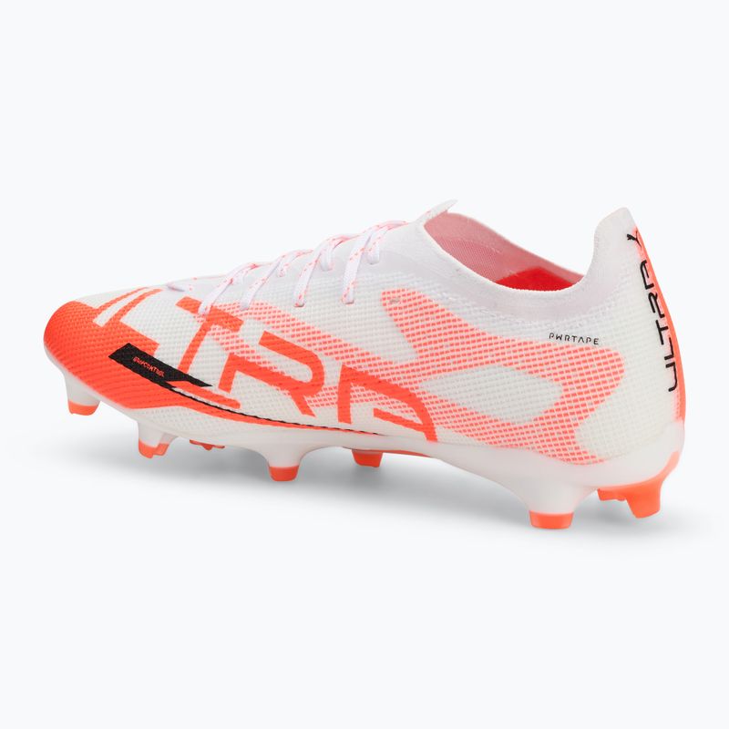 Buty piłkarskie męskie PUMA Ultra 5 Pro FG/AG puma white/puma black/glowing red 3
