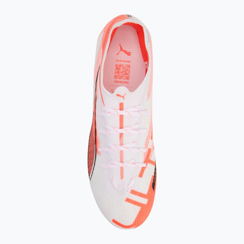 Buty piłkarskie męskie PUMA Ultra 5 Pro FG/AG puma white/puma black/glowing red 5
