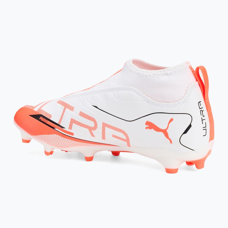 Buty piłkarskie dziecięce PUMA Ultra 5 Match+ LL FG/AG Jr puma white/puma black/glowing red 3