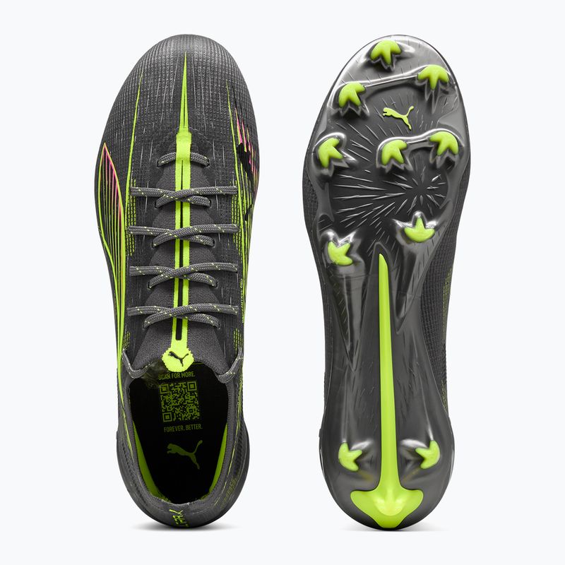 Buty piłkarskie męskie PUMA Ultra 5 Ultimate FG matte aged silver/yellow alert/sun struck 3