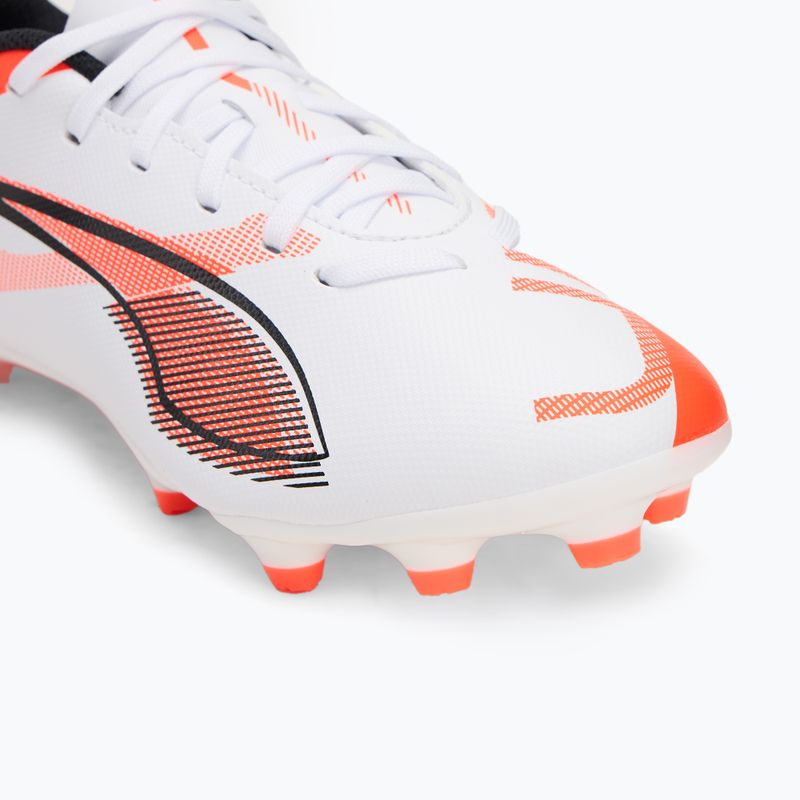 Buty piłkarskie dziecięce PUMA Ultra 5 Play FG/AG Jr puma white/puma black/glowing red 7