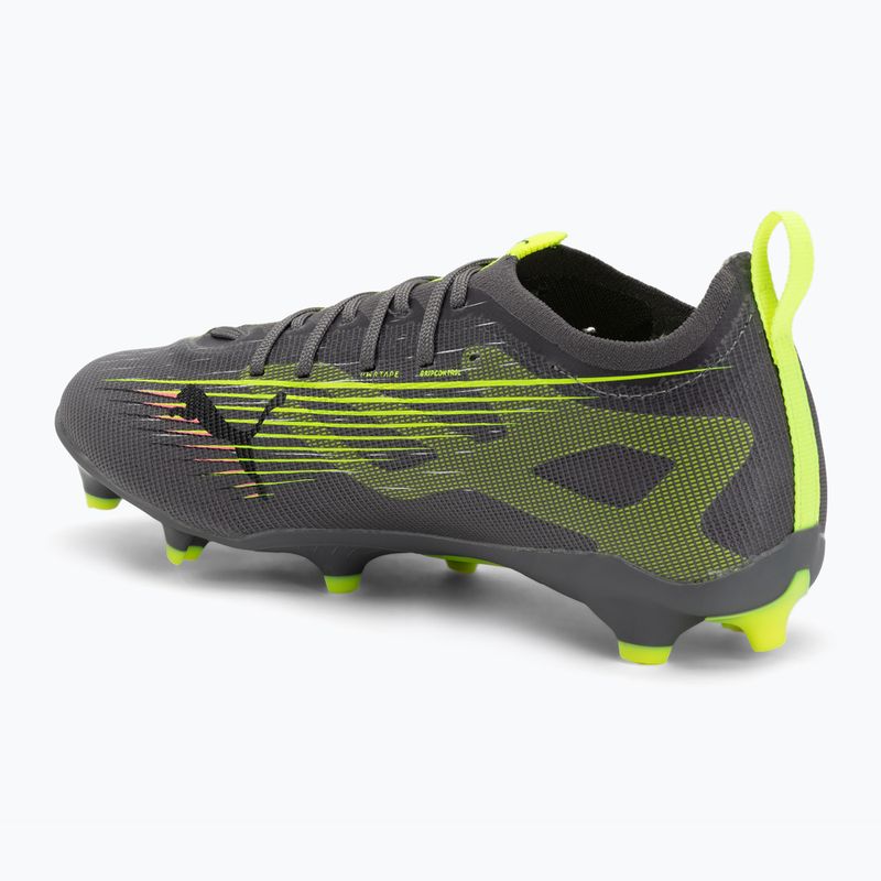 Buty piłkarskie dziecięce PUMA Ultra 5 Pro FG/AG Jr matte aged silver/yellow alert/sun struck 3
