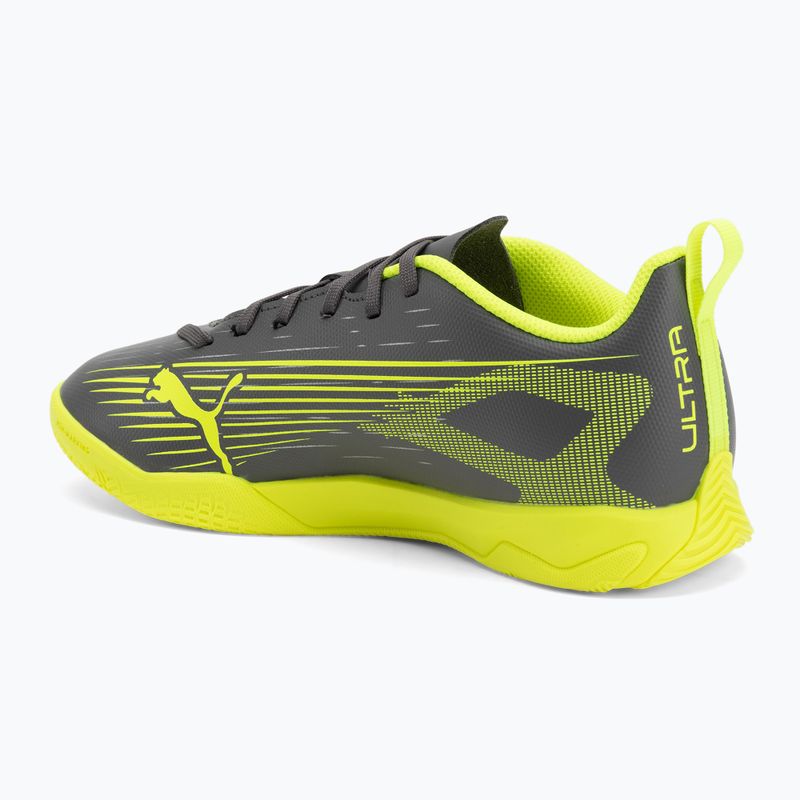 Buty piłkarskie dziecięce PUMA Ultra 5 Play IT Jr matte aged silver/yellow alert/puma aged silver 3