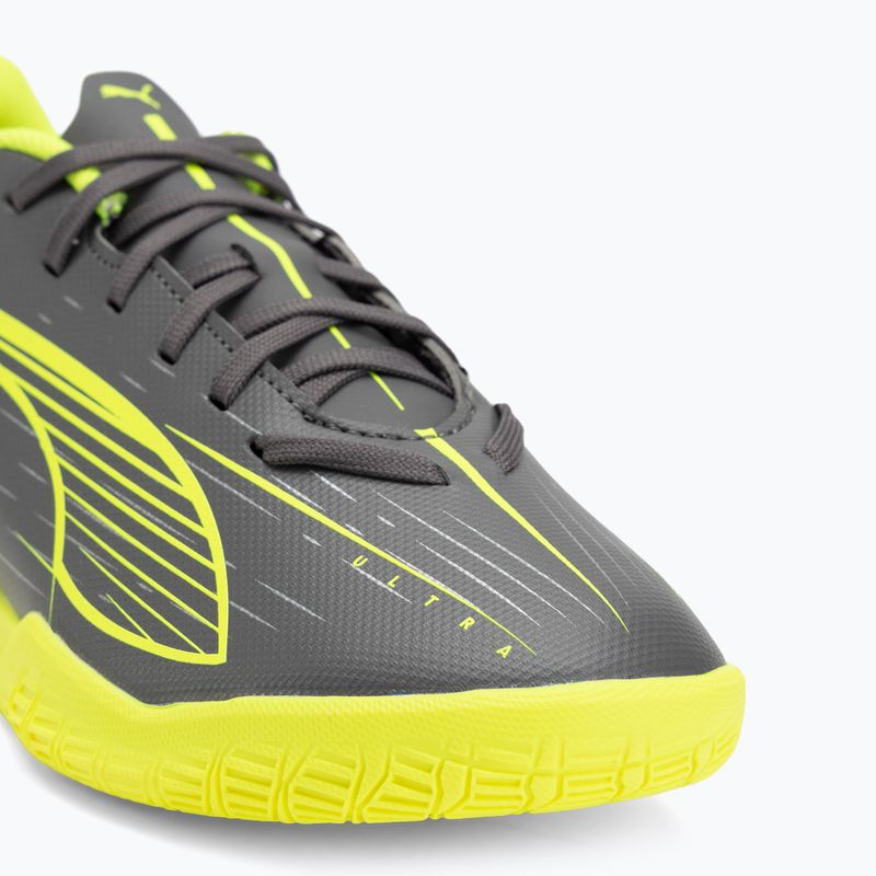 Buty piłkarskie dziecięce PUMA Ultra 5 Play IT Jr matte aged silver/yellow alert/puma aged silver 7