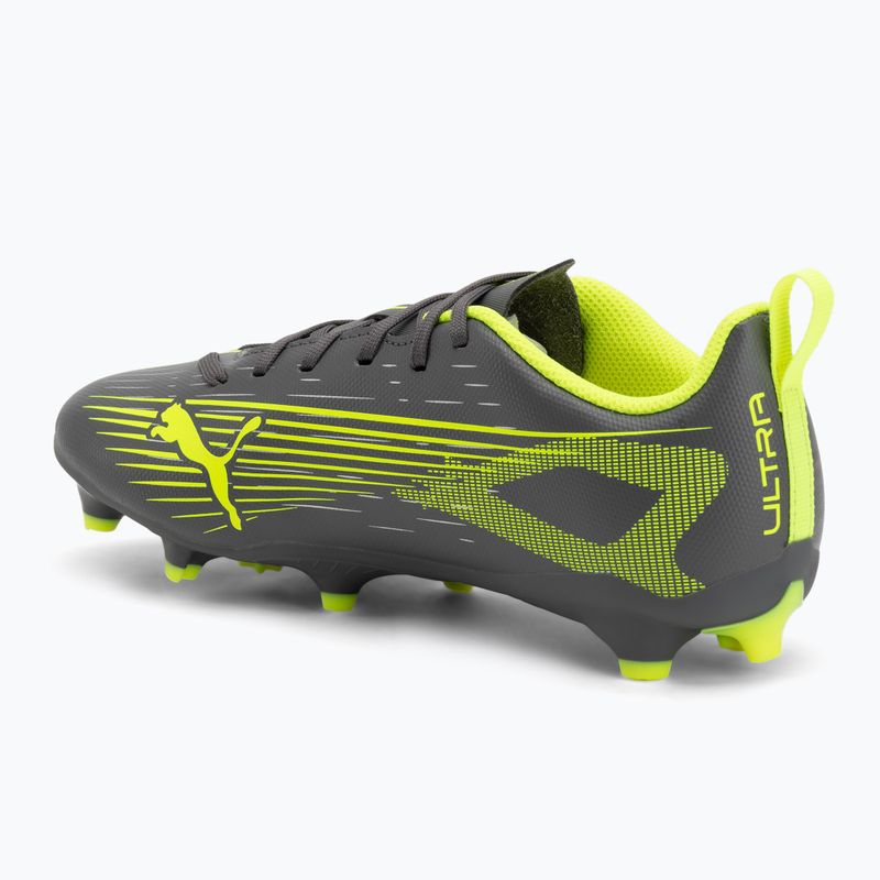 Buty piłkarskie dziecięce PUMA Ultra 5 Play FG/AG Jr matte aged silver/yellow alert/puma aged silver 3