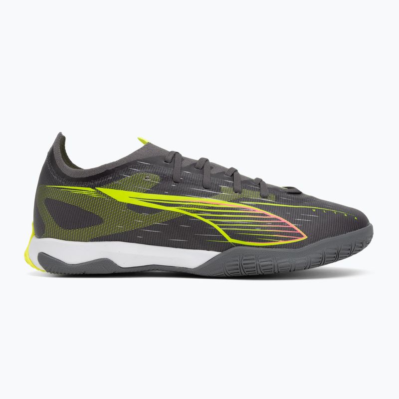 Buty piłkarskie męskie PUMA Ultra 5 Match It matte aged silver/yellow alert/puma aged silver 2