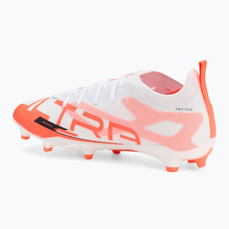 Buty piłkarskie dziecięce PUMA Ultra 5 Pro FG/AG Jr puma white/puma black/glowing red 3