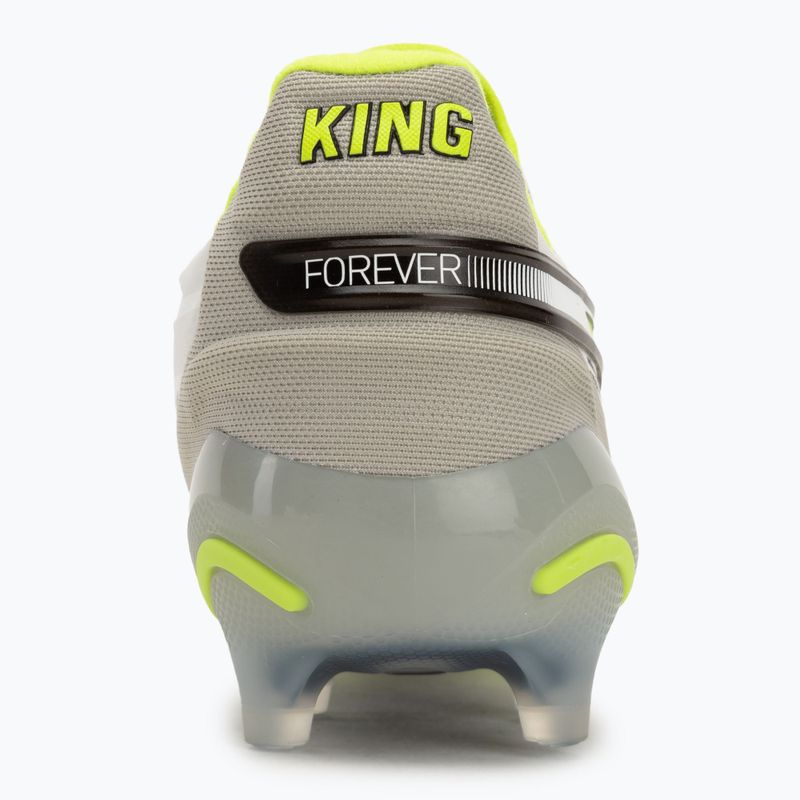 Buty piłkarskie męskie PUMA King Ultimate Forever FG/AG feather gray/electric lime/puma white/flat light gray 6