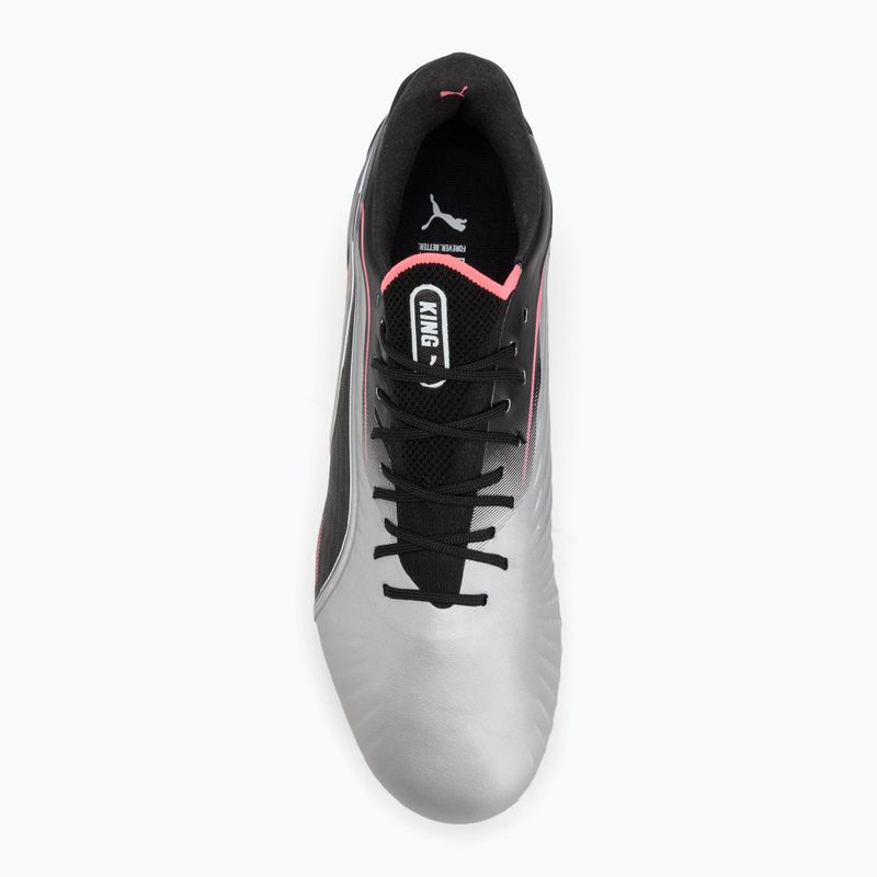 Buty piłkarskie męskie PUMA King Ultimate MxSG puma silver/puma black/sun struck/puma white 5