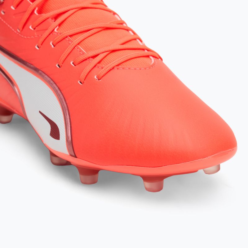 Buty piłkarskie męskie PUMA King Match FG/AG glowing red/puma white/red fire 7