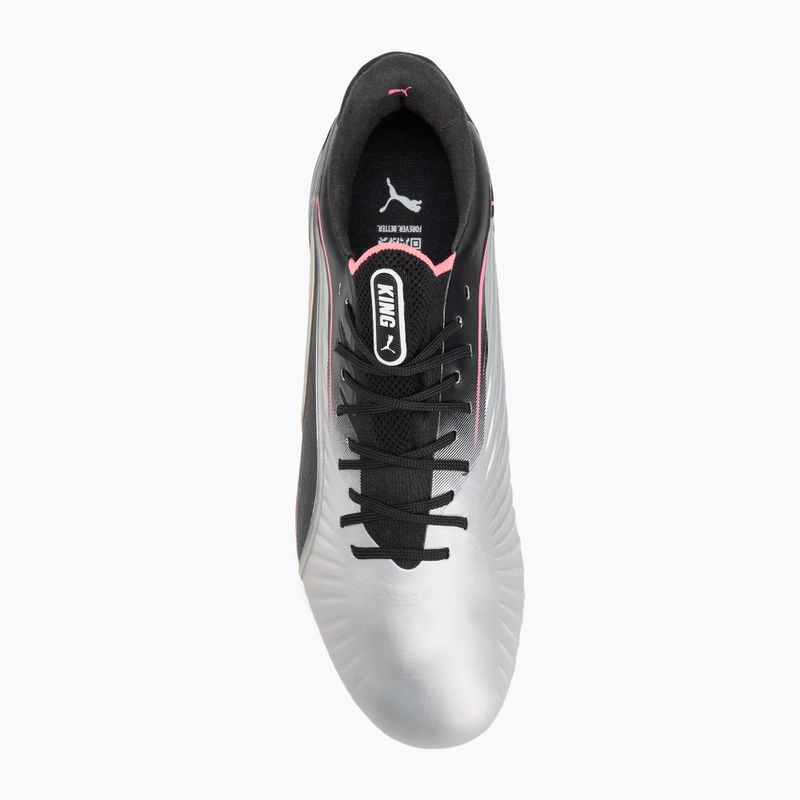 Buty piłkarskie męskie PUMA King Ultimate FG/AG puma silver/puma black/sun struck/puma white 5