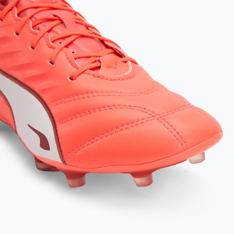 Buty piłkarskie męskie PUMA King Pro FG/AG glowing red/puma white/red fire 7