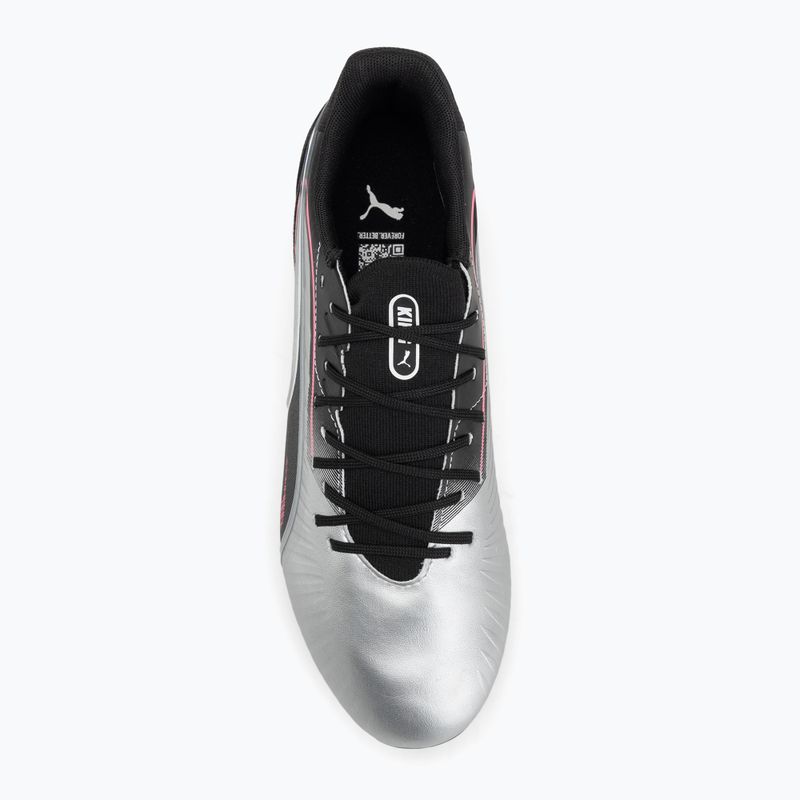 Buty piłkarskie męskie PUMA King Match FG/AG puma silver/puma black/sun struck/puma white 5