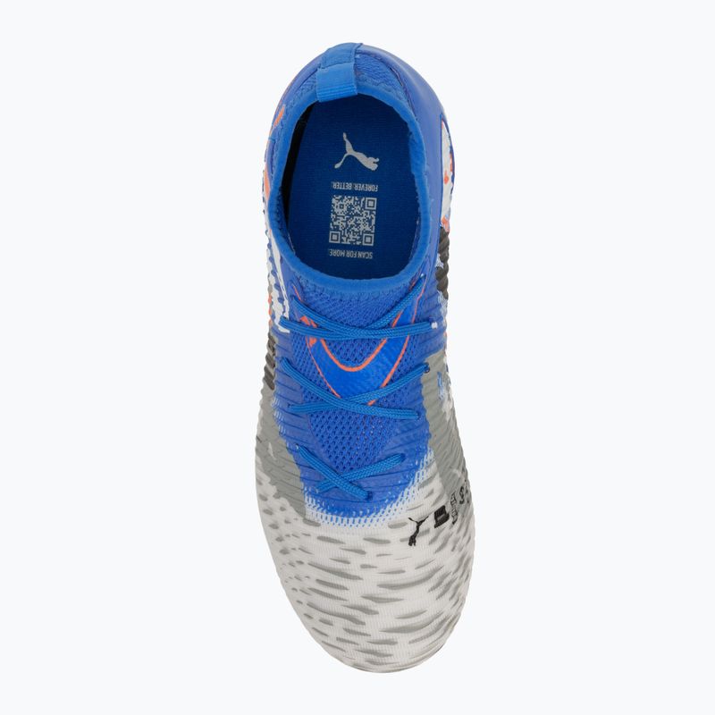 Buty piłkarskie dziecięce PUMA Future 8 Match Forever FG/AG Jr white/ultra blue/feather gray/puma black/glowing red 5