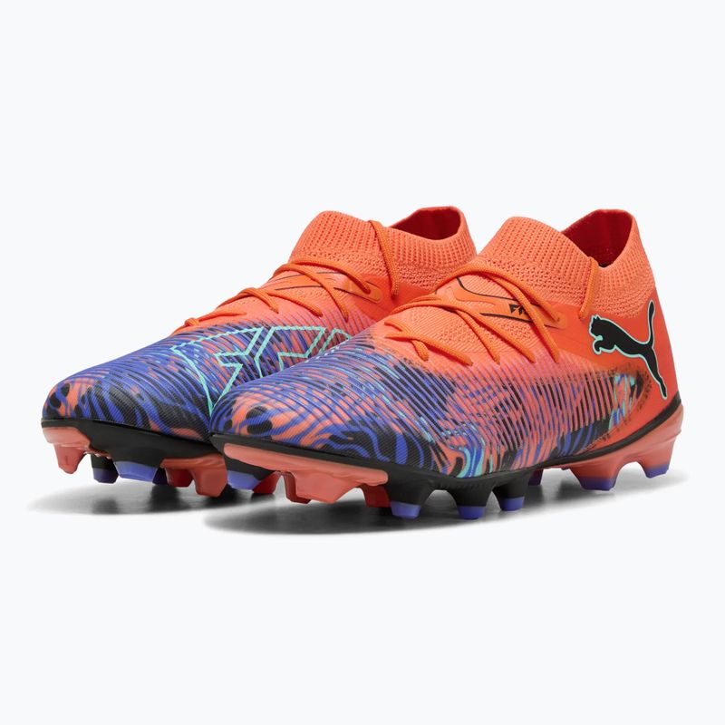 Buty piłkarskie męskie PUMA Future 8 Match Creativity FG/AG orange poppy/black/dark amethyst/electric peppermint 9