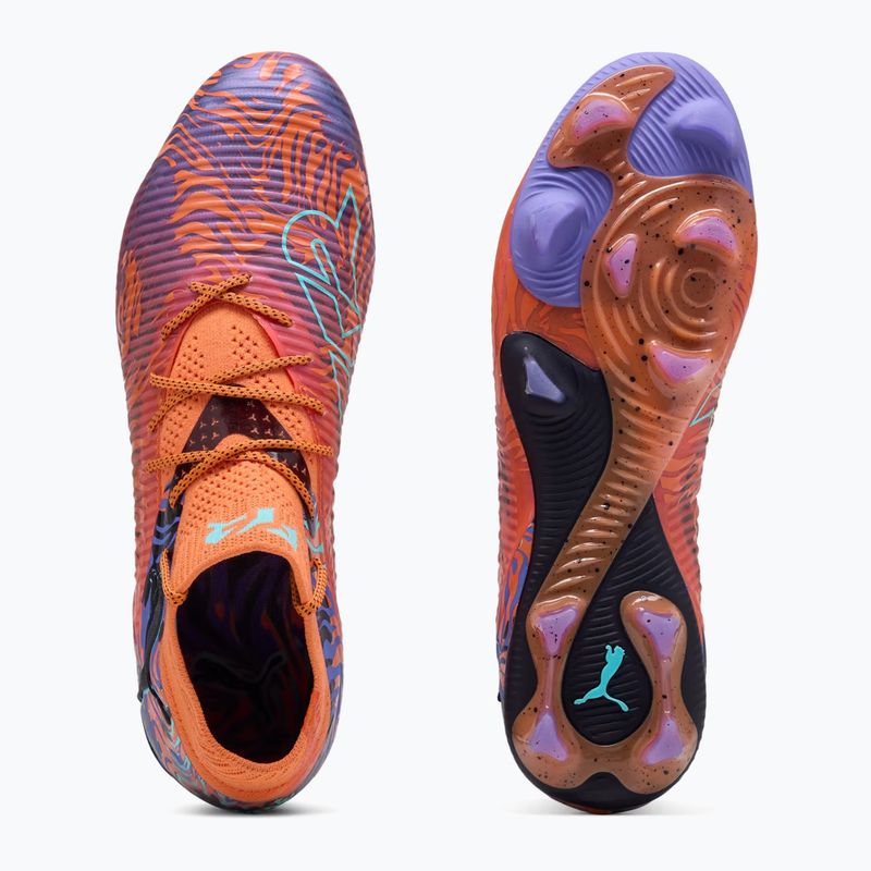 Buty piłkarskie męskie PUMA Future 8 Ultimate Creativity FG orange poppy/dark amethyst/electric peppermint/black 10