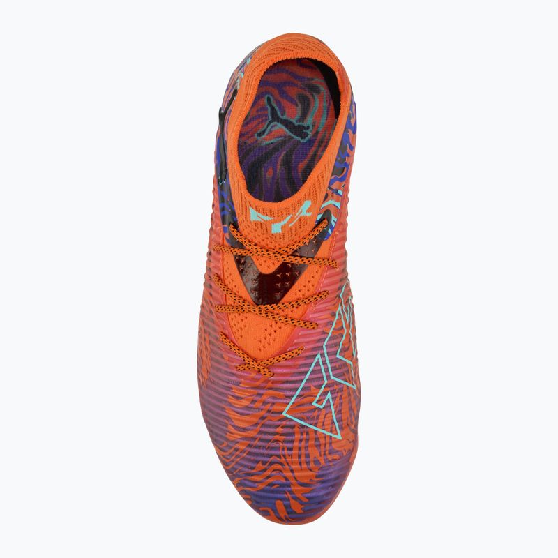Buty piłkarskie męskie PUMA Future 8 Ultimate Creativity FG orange poppy/dark amethyst/electric peppermint/black 5
