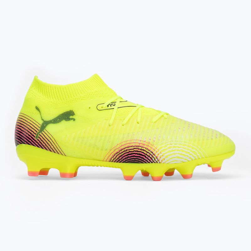 Buty piłkarskie dziecięce PUMA Future 8 Pro FG/AG Jr yellow alert/puma black/sun struck 2