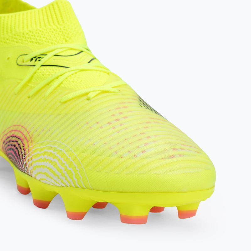 Buty piłkarskie dziecięce PUMA Future 8 Pro FG/AG Jr yellow alert/puma black/sun struck 7