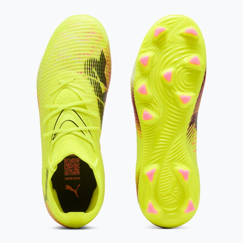 Buty piłkarskie dziecięce PUMA Future 8 Pro FG/AG Jr yellow alert/puma black/sun struck 2
