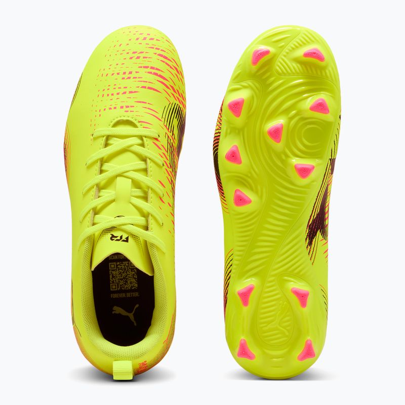 Buty piłkarskie dziecięce PUMA Future 8 Play FG/AG Jr yellow alert/puma black/sun struck 3