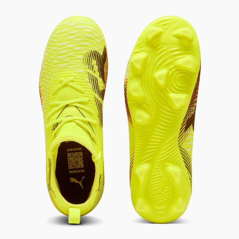 Buty piłkarskie dziecięce PUMA Future 8 Match FG/AG yellow alert/ puma black/ sun struck 3