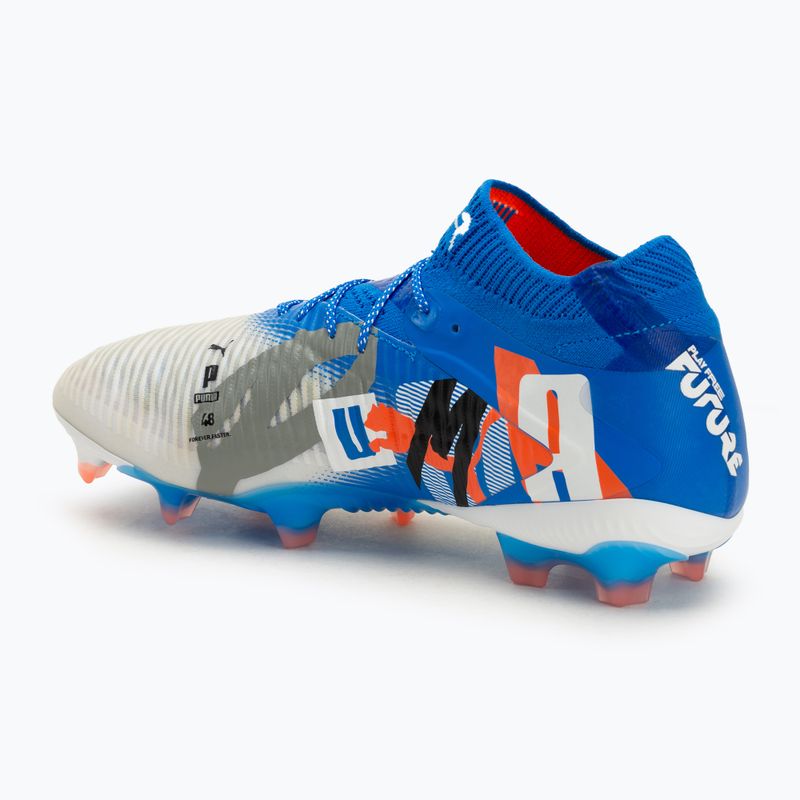 Buty piłkarskie męskie PUMA Future 8 Ultimate Forever FG white/ultra blue/feather gray/puma black/glowing red 3