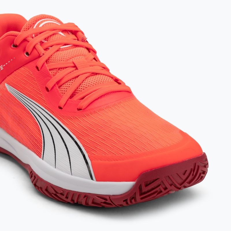 Buty do piłki ręcznej PUMA Accelerate Turbo glowing red/white/dark crimson/black 7