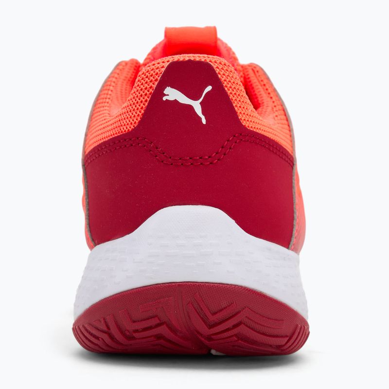 Buty do piłki ręcznej dziecięce PUMA Accelerate Jr glowing red/white/dark crimson/black 6