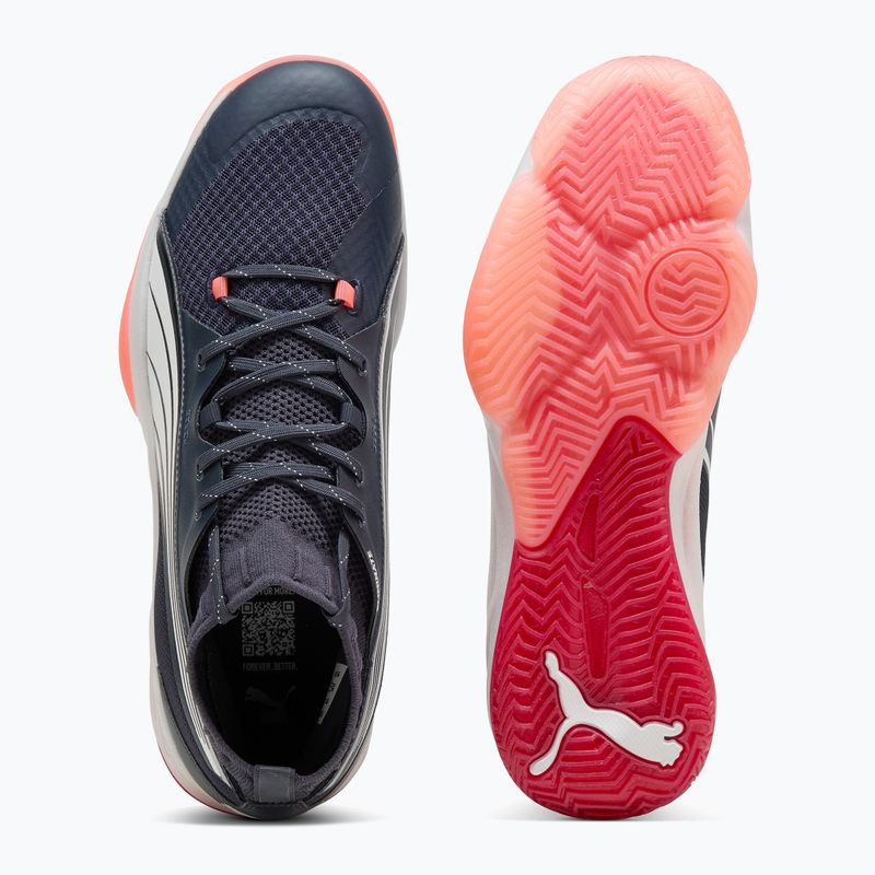 Buty do piłki ręcznej męskie PUMA Eliminate Nitro SQD parisian night/puma white/glowing red 8