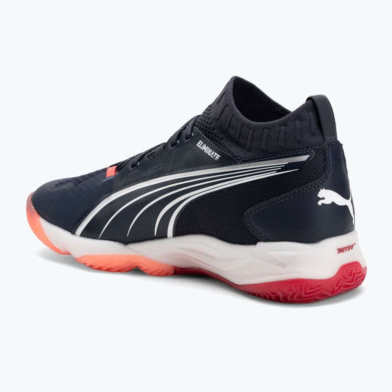 Buty do piłki ręcznej męskie PUMA Eliminate Nitro SQD parisian night/puma white/glowing red 3