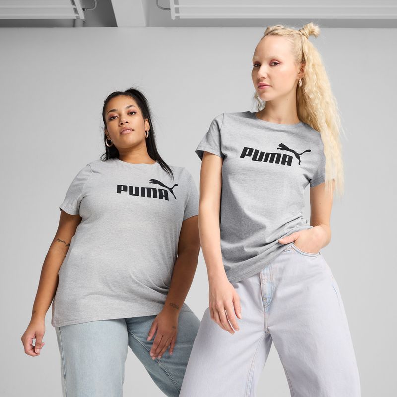 Koszulka damska PUMA ESS No. 1 Logo Tee Light Gray Heather 3