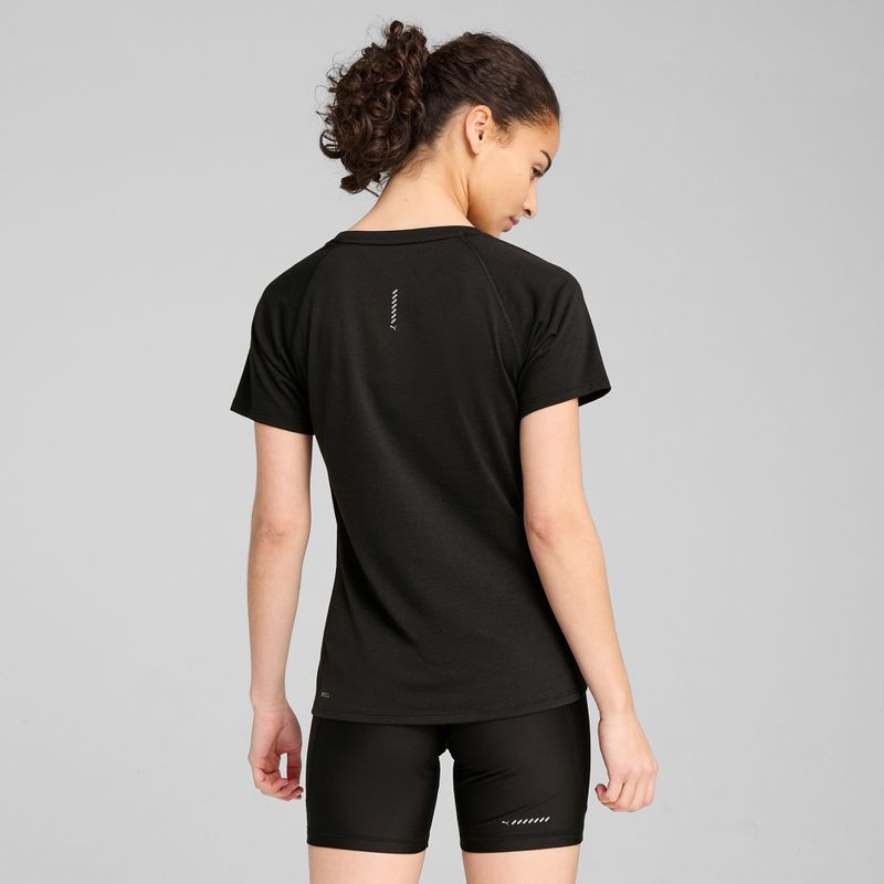 Koszulka do biegania damska PUMA Run Velocity Tee Tri-Blend puma black 4