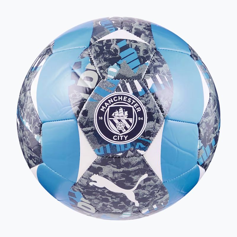 Piłka do piłki nożnej PUMA MCFC PreMatch strong gray/team light blue rozmiar 5 2