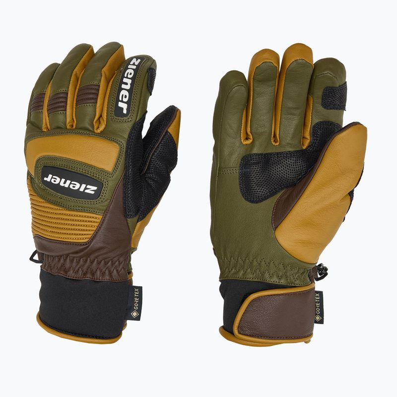 Rękawice narciarskie męskie ZIENER Guard GTX + Gore Grip PR alpine dark/brown