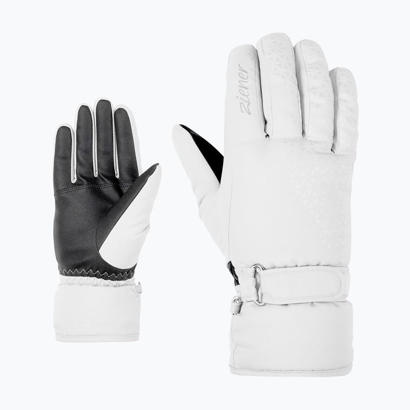 Rękawice narciarskie damskie ZIENER Kisar Aquashield white 2
