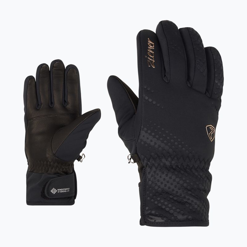 Rękawice narciarskie damskie ZIENER Karoi WS PR black/rose metallic 6