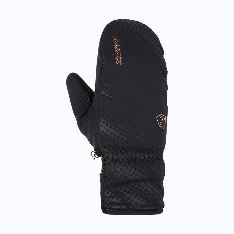 Rękawice narciarskie damskie ZIENER Karoia WS PR Mitten black/rose metallic 8