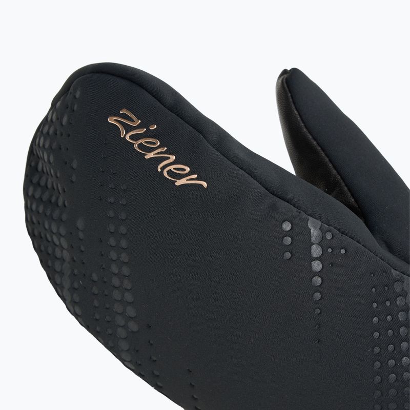 Rękawice narciarskie damskie ZIENER Karoia WS PR Mitten black/rose metallic 5
